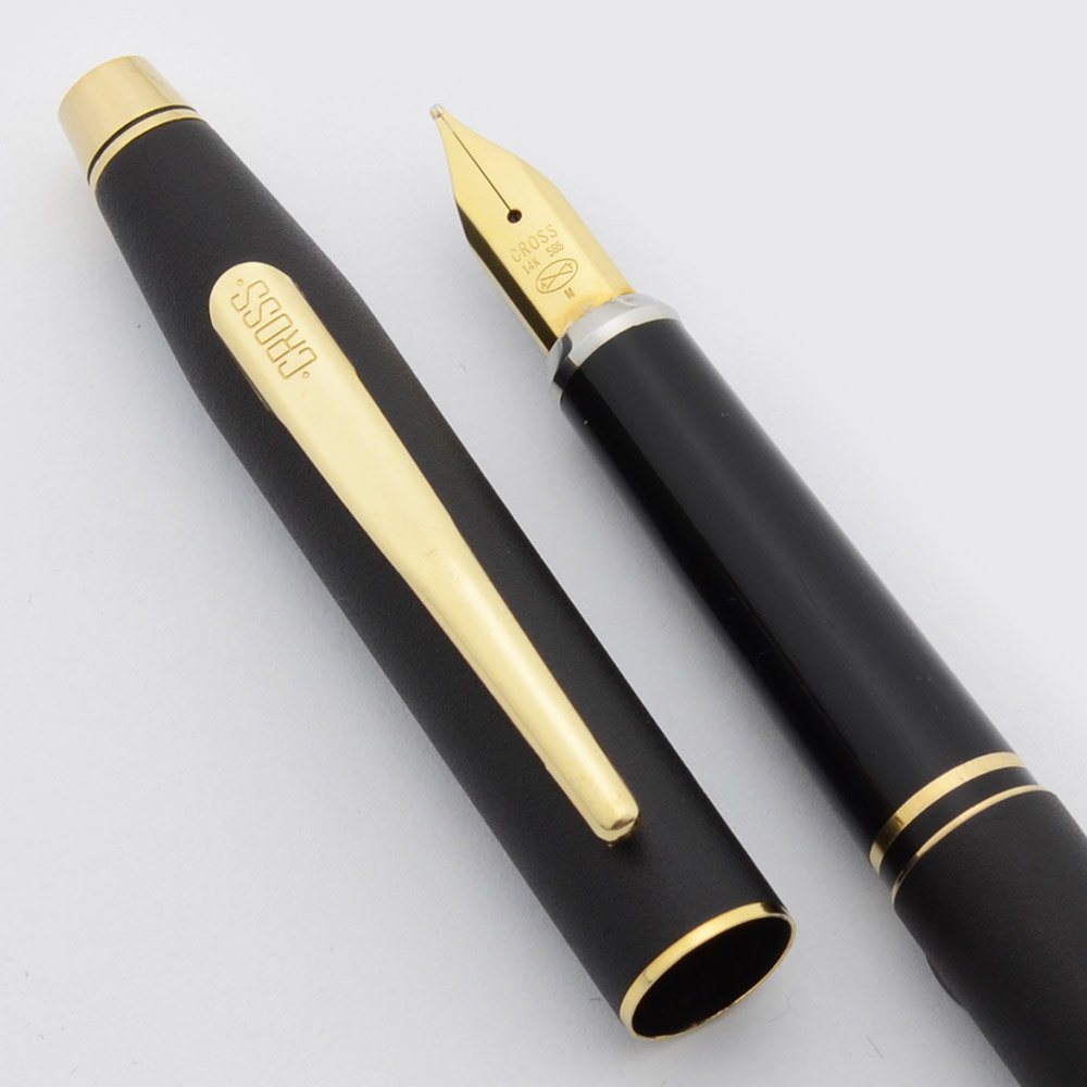 Cross Century (Classic) Fountain Pen - Matte Black, GP Trim, 14k
